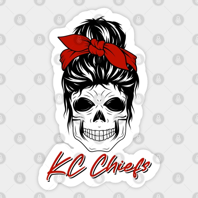 Kansas City Chiefs Skull Sticker by fineaswine